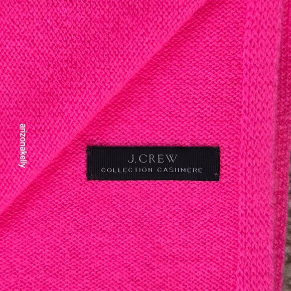 Rare Cashmere HOT PINK "Neon Azalea" J. Crew Collection - Picture 16 of 16